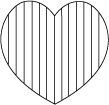 heart shape princess cut  top view