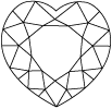 modern heart top view