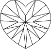 modern heart bottom view