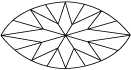 Marquise or navette cut Bottom view