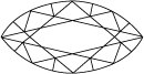Marquise Brilliant Cut 51 Facets (Topview)