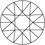 English round cut brilliant (top view)