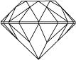 Standard Brilliant cut 57 facets (side view)