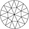BRILLIANT CUT WITH HORIZONTAL SEPERATED MAIN FACETS 73FACETS (bottom view)