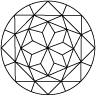 DOUBLE BRILLIANT CUT WITH VERTICAL SEPERATED MAIN FACETS 105 FACETS (bottom view)
