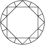 TABLE BRILLIANT CUT 50 FACETS (top view)