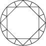 TABLE BRILLIANT CUT 50 FACETS (bottom view)